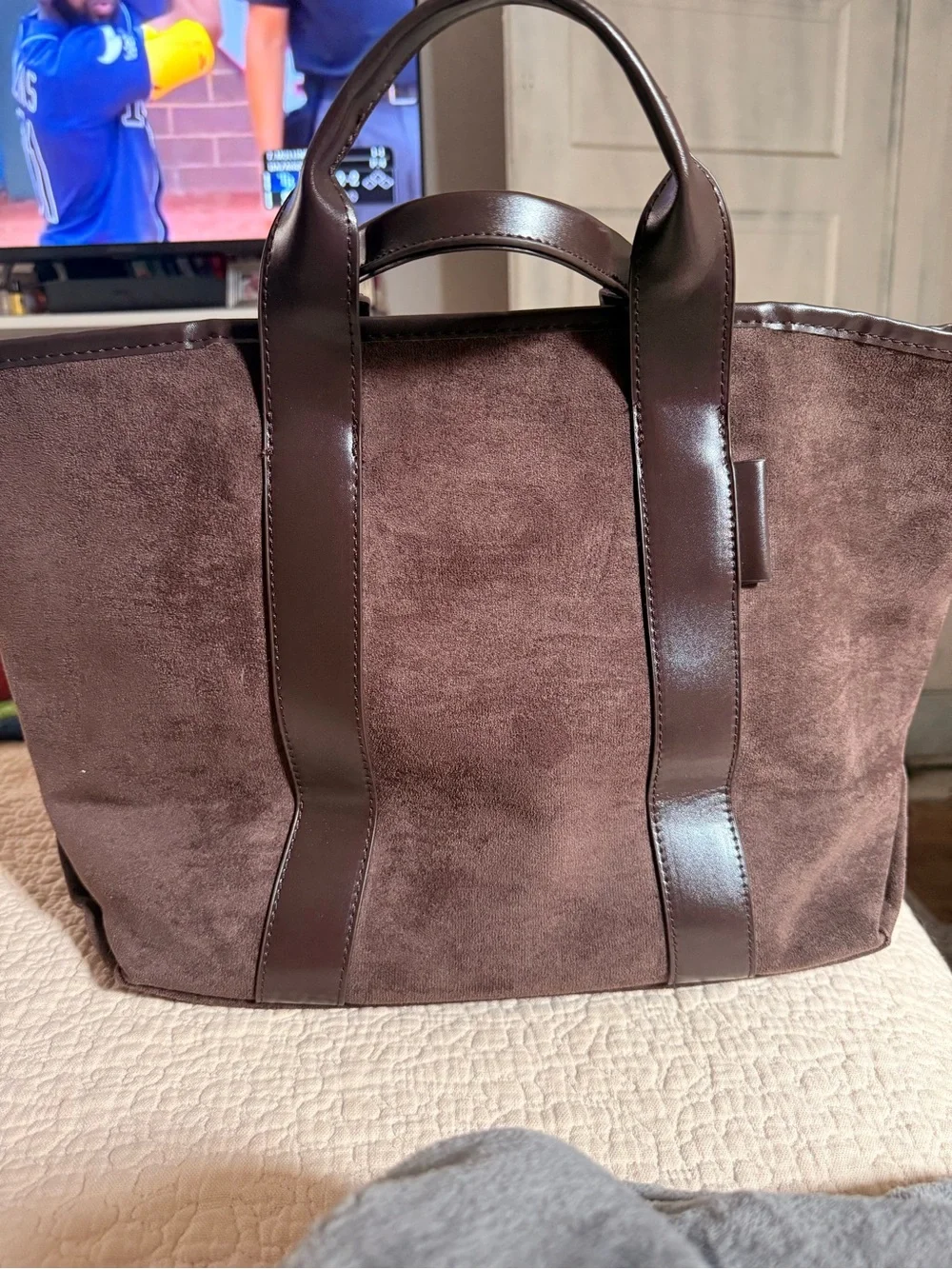 Brown Ultra Suede Tote